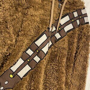 Star Wars Chewbacca Fuzzy Hoodie Bandolier Costume Jacket Mens XL